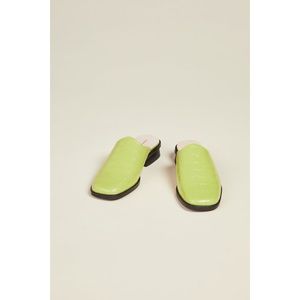 Intentionally Blank Eddie Mule // Olive Croc Leather